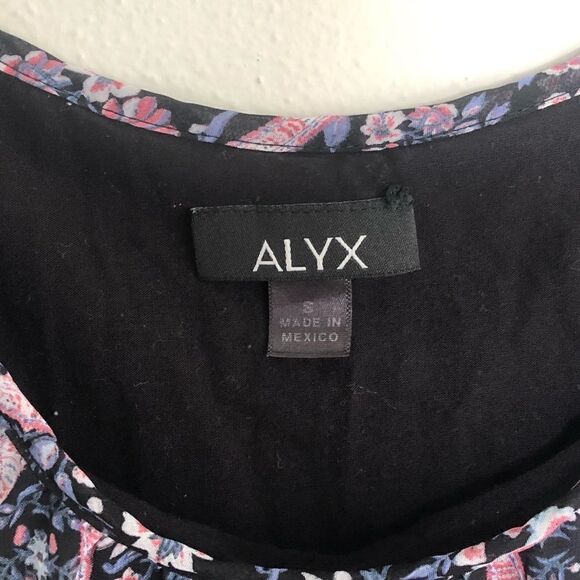 2/$20 Alyx Asymmetrical Dark Floral Tank Top Blouse - Picture 4 of 6